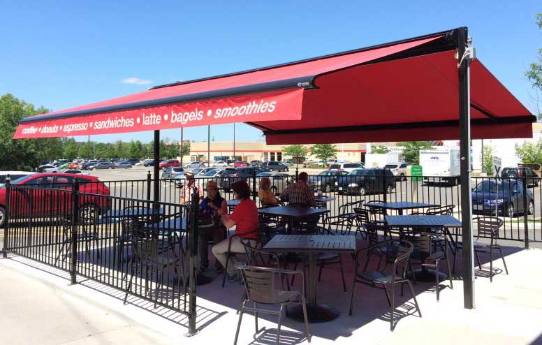 commercial awning over patio