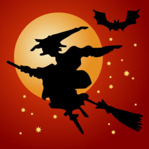 Halloween silhouette of a witch
