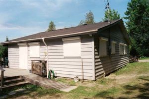 roll shutters down on house