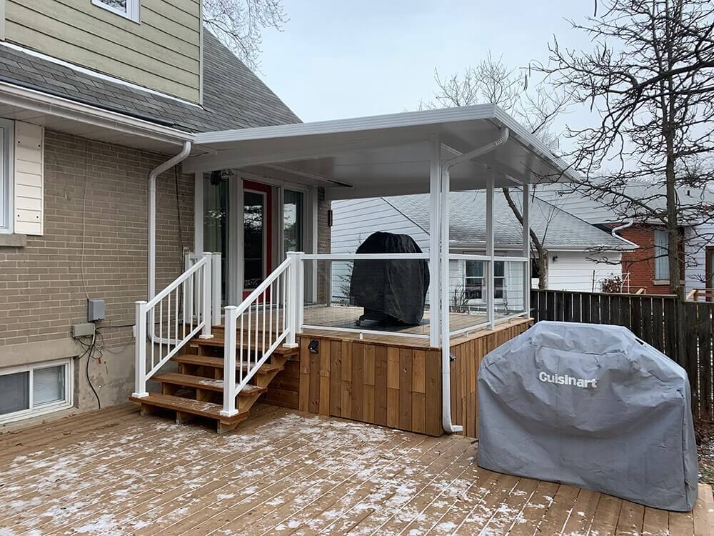 patio in the winter
