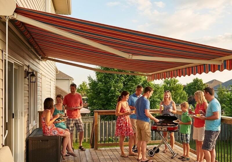 Awning Family BBQ