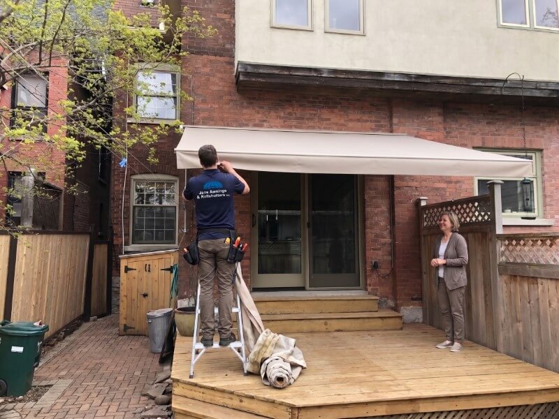 Fabric awning replacement