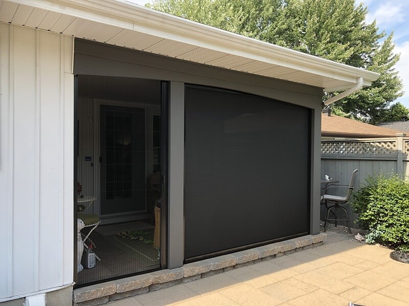 shaded porch
